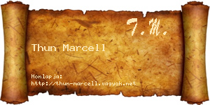 Thun Marcell névjegykártya